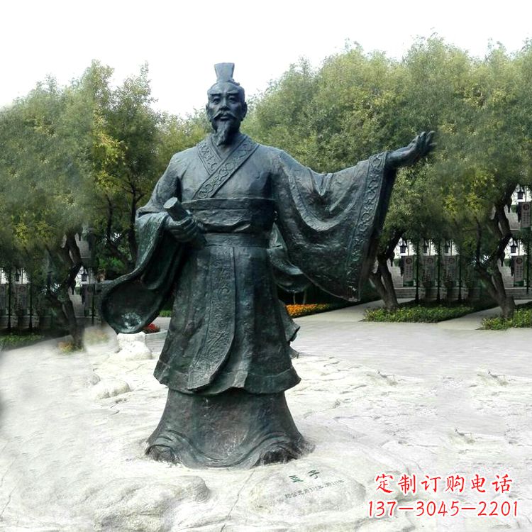 合肥孟子铜雕塑,荟萃战国时期智慧精华