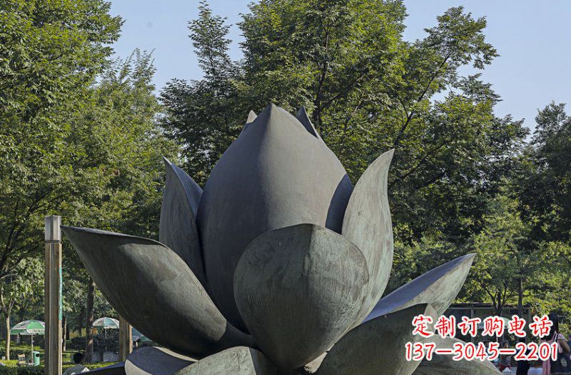 合肥公园莲花景观铜雕