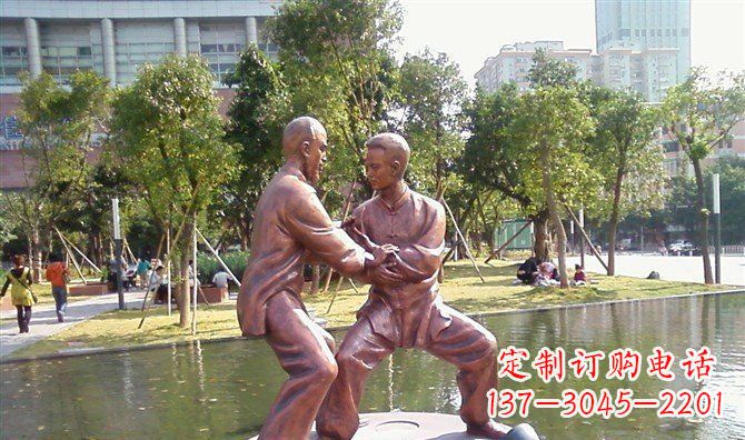 合肥太极拳铜雕精美工艺品