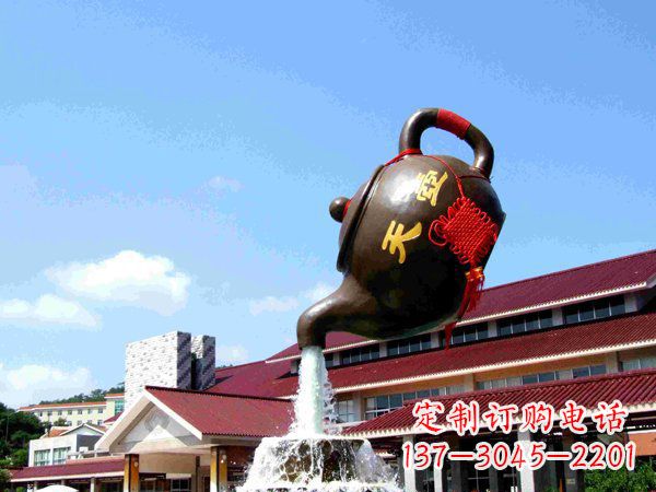 合肥传统铜质茶壶雕塑