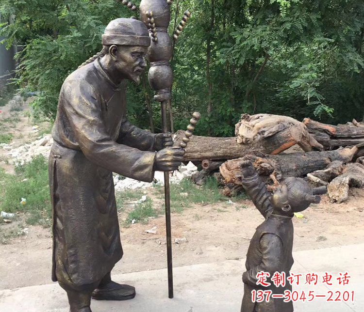 合肥温馨传情,情意绵绵——铜质葫芦雕塑
