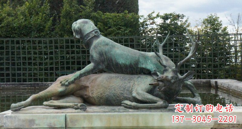 合肥高质量铜梅花鹿动物雕塑
