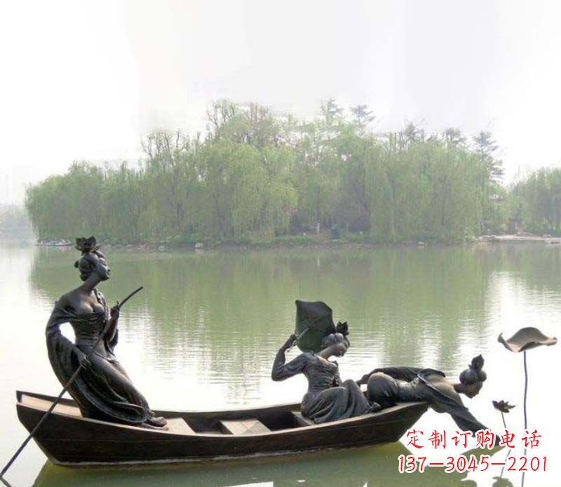 合肥百年静静秀—美女铜雕