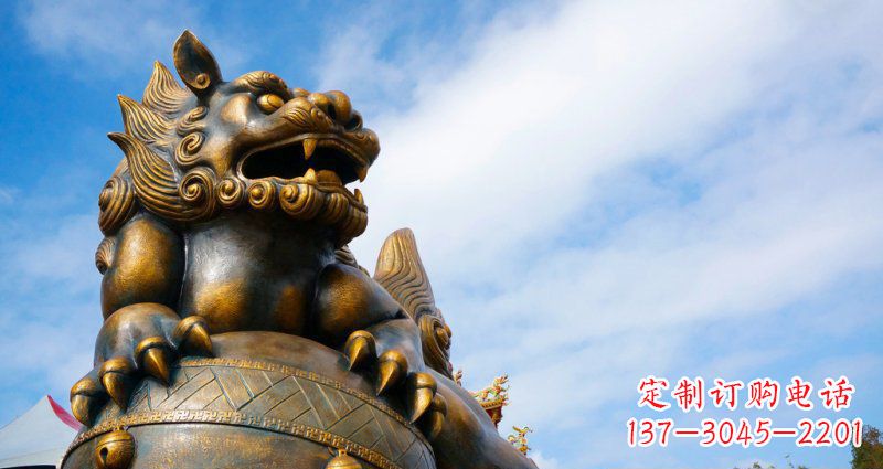 合肥大型铜雕狮子景观装置