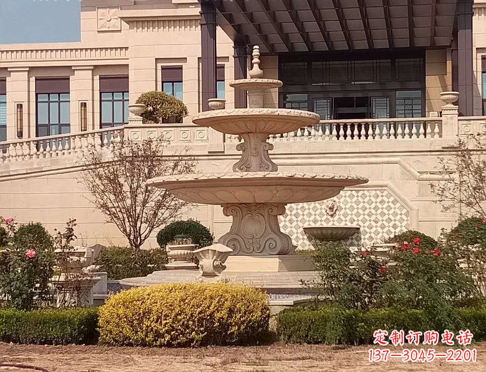 合肥中领雕塑定制精美喷泉鱼石雕