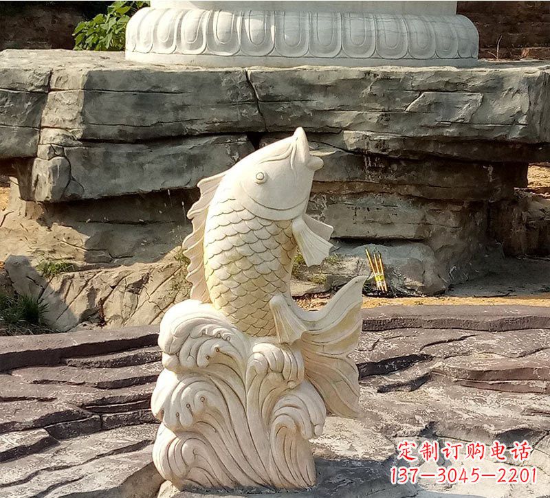 合肥室外公园鲤鱼石雕装饰