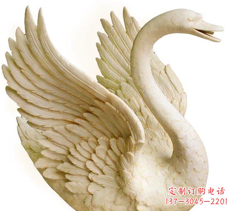 合肥公园喷水天鹅石雕
