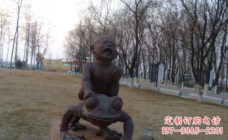 合肥中领雕塑铸造的可爱萌趣青蛙铜雕