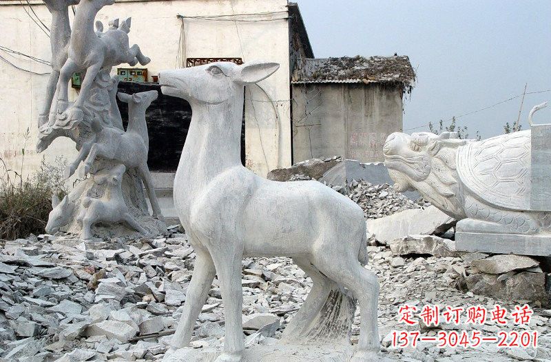 合肥青石仿古小鹿雕塑,精美优雅