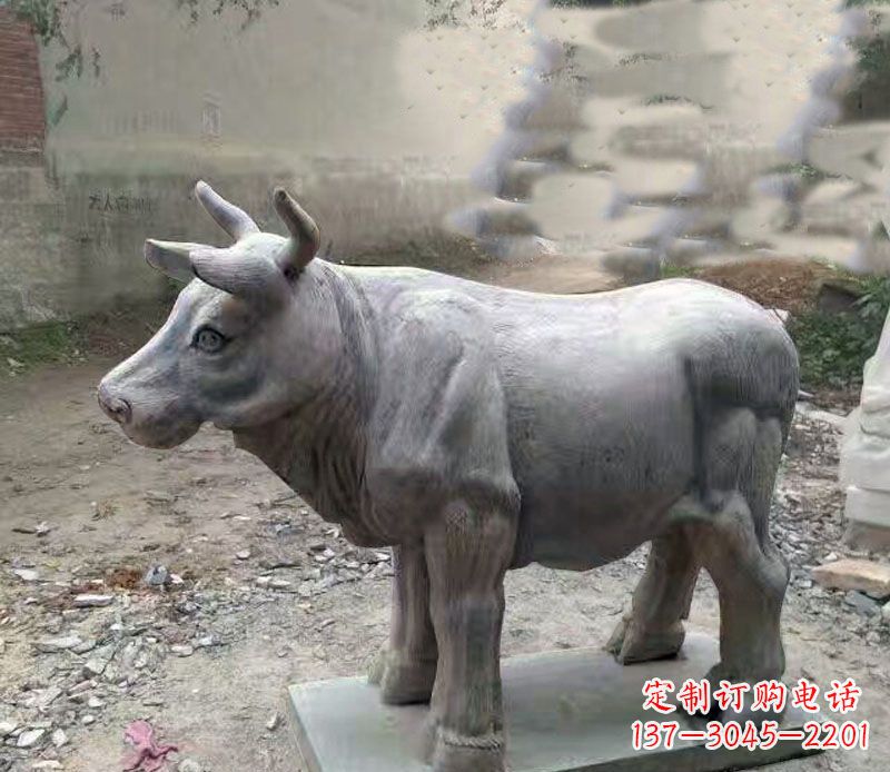 合肥公园青石牛石雕