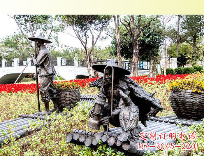 合肥把渔民的生活经历融入雕塑——公园人物渔夫铜雕塑