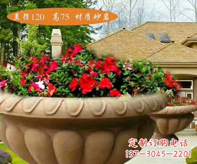 合肥高端砂岩花盆雕塑
