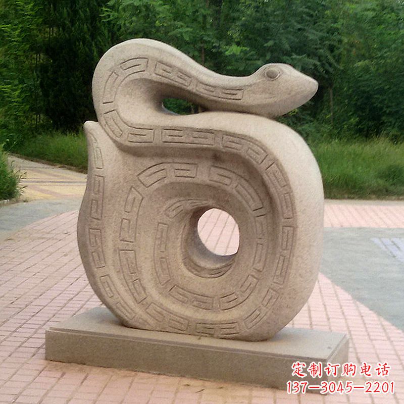 合肥砂岩动物蛇雕塑