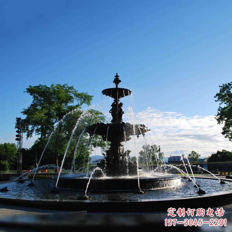 合肥精美喷泉雕塑,点缀公园美景