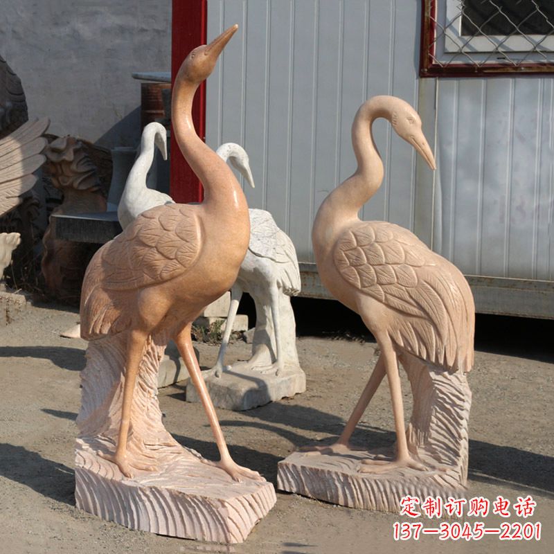 合肥精美雕刻仙鹤景观石雕