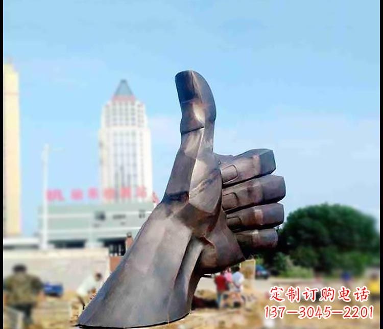 合肥高端精美大拇指铜雕