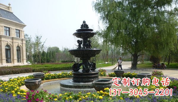 合肥公园天鹅喷泉铜雕