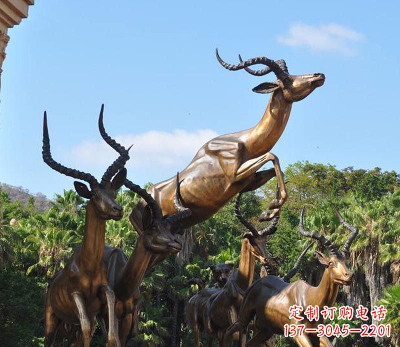 合肥立体雕塑——羚羊奔跑