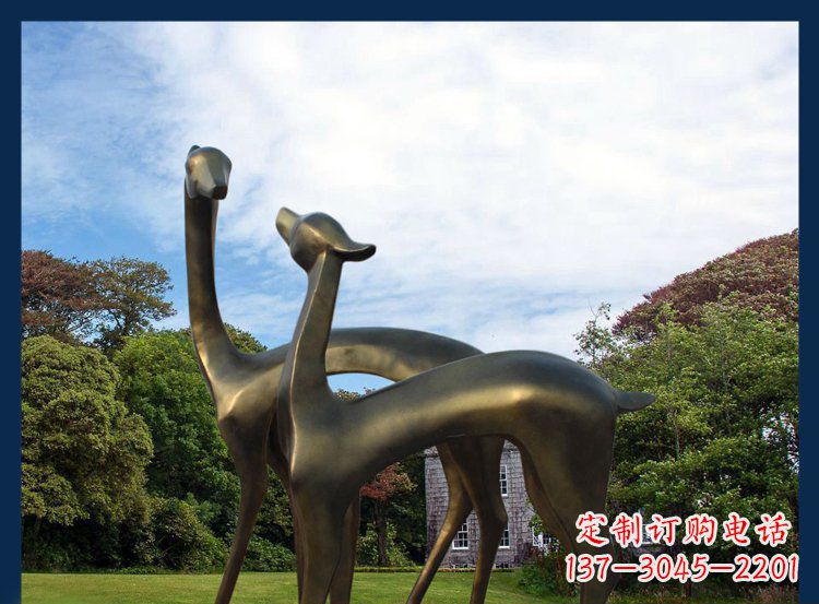 合肥 优雅铜鹿风格雕塑