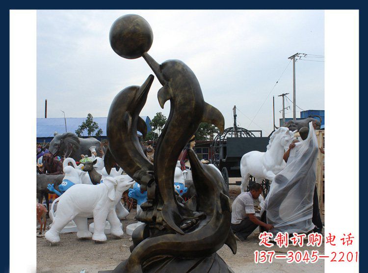 合肥铜质海豚造型雕塑