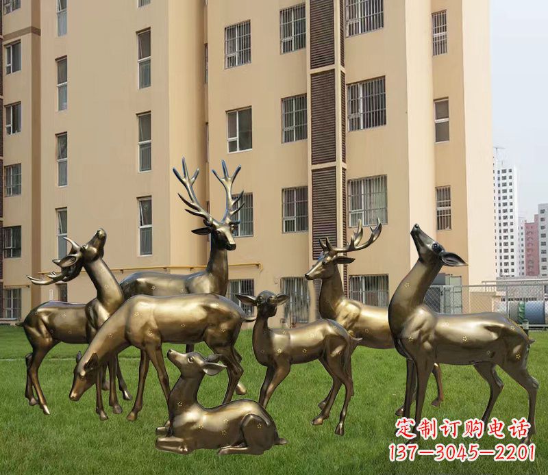 合肥高贵典雅的梅花鹿铜雕