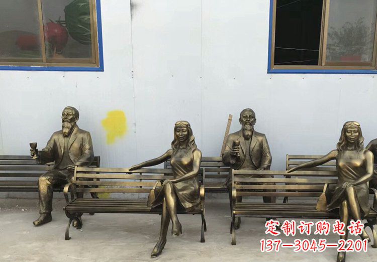 合肥唯美女性铜雕美女长椅