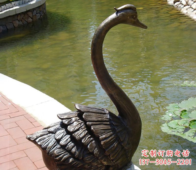 合肥公园铜雕天鹅喷泉雕塑