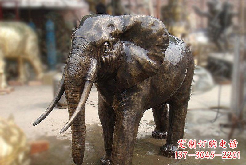 合肥优雅而典雅的铜质大象雕塑