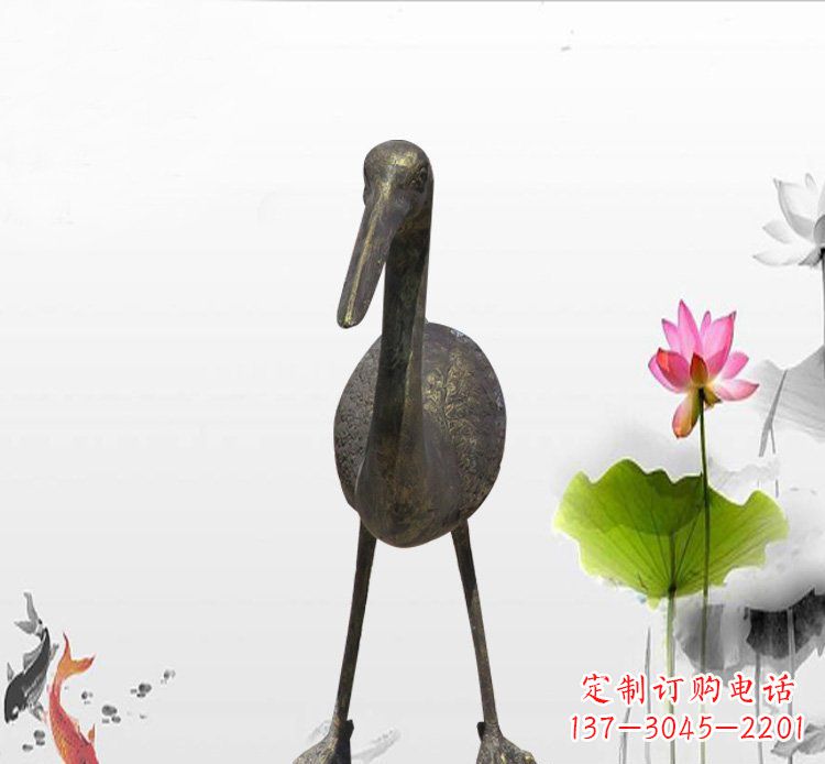 合肥高品质铜制仙鹤雕塑