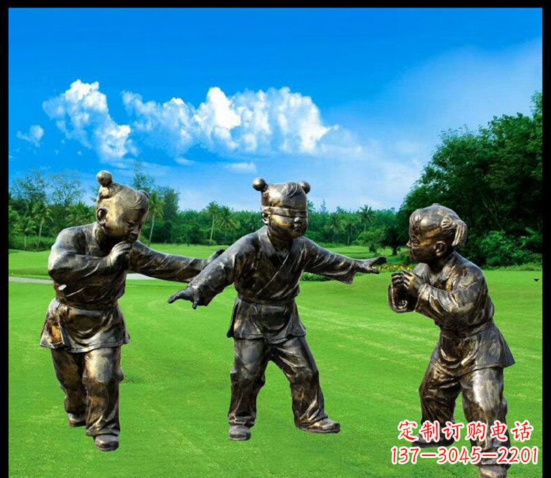 合肥精致的儿童铜雕造型,增添公园乐趣