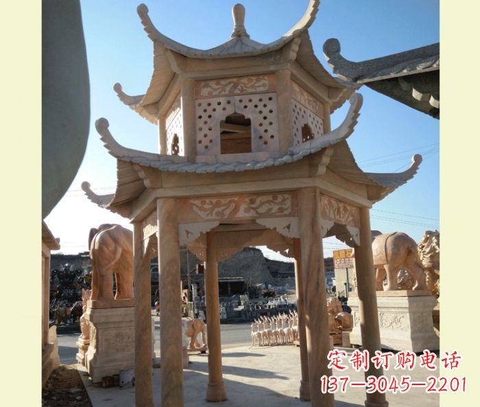 合肥中式双层石雕凉亭