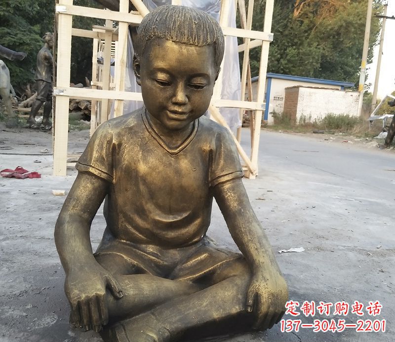 合肥孩子们的梦想－铜质儿童雕塑