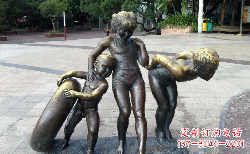 合肥浪漫情怀小孩铜雕