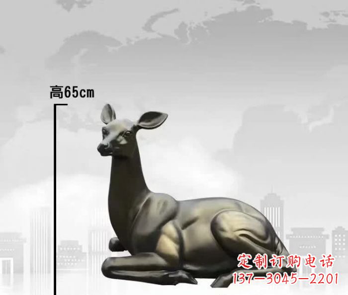 合肥中领雕塑精美铜雕鹿