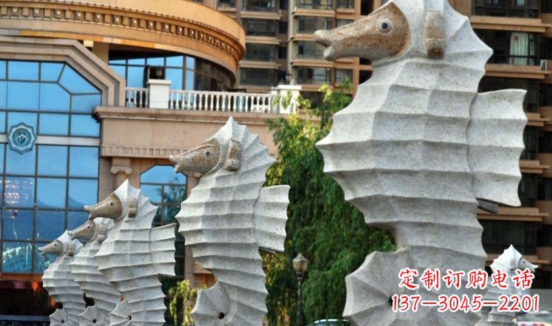 合肥艺术级小区喷水马雕塑