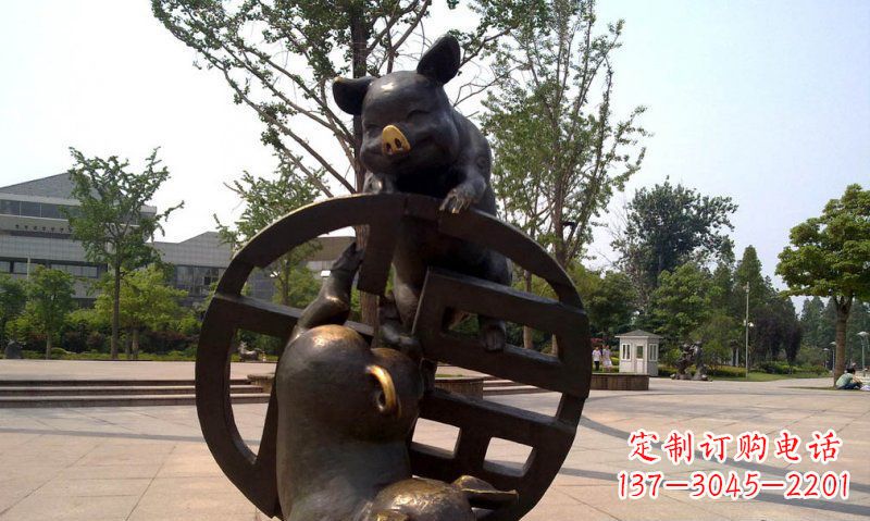 合肥优雅而富有表现力的动物铜雕