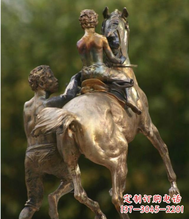 合肥浪漫无限,精致骑马铜雕