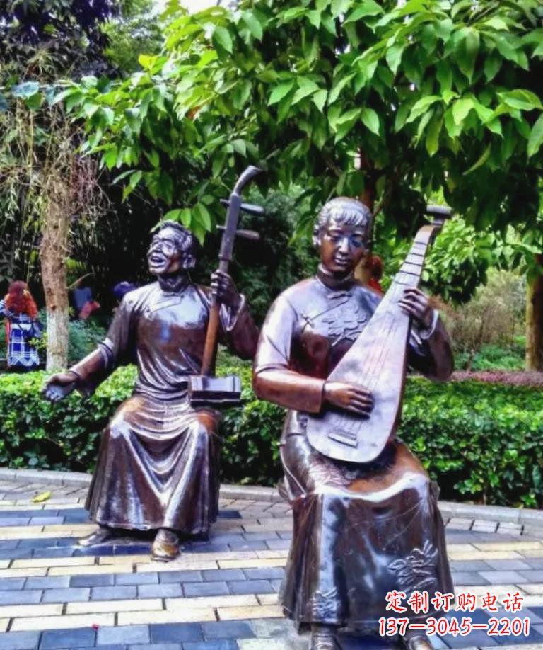 合肥以音乐为灵感原点的二胡铜雕
