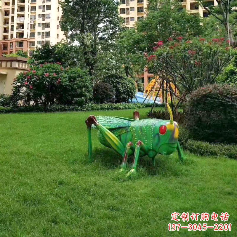 合肥公园园林草坪动物蝗虫雕塑摆件