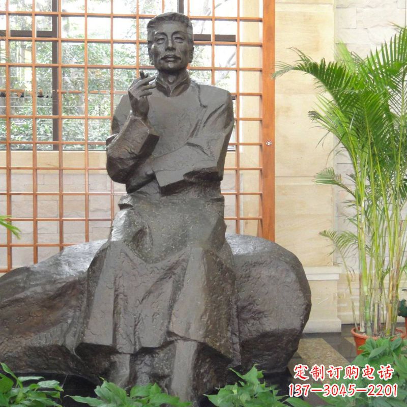 合肥中领雕塑|传承历史文化的鲁迅铜雕像