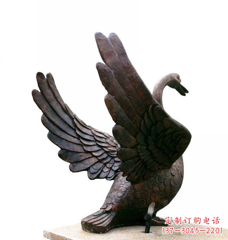 合肥欣赏翱翔的天鹅铜雕