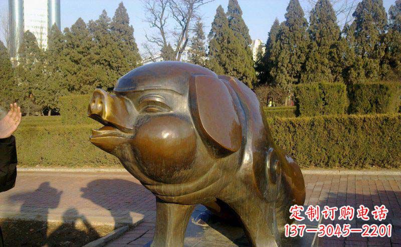 合肥定制公园猪铜雕