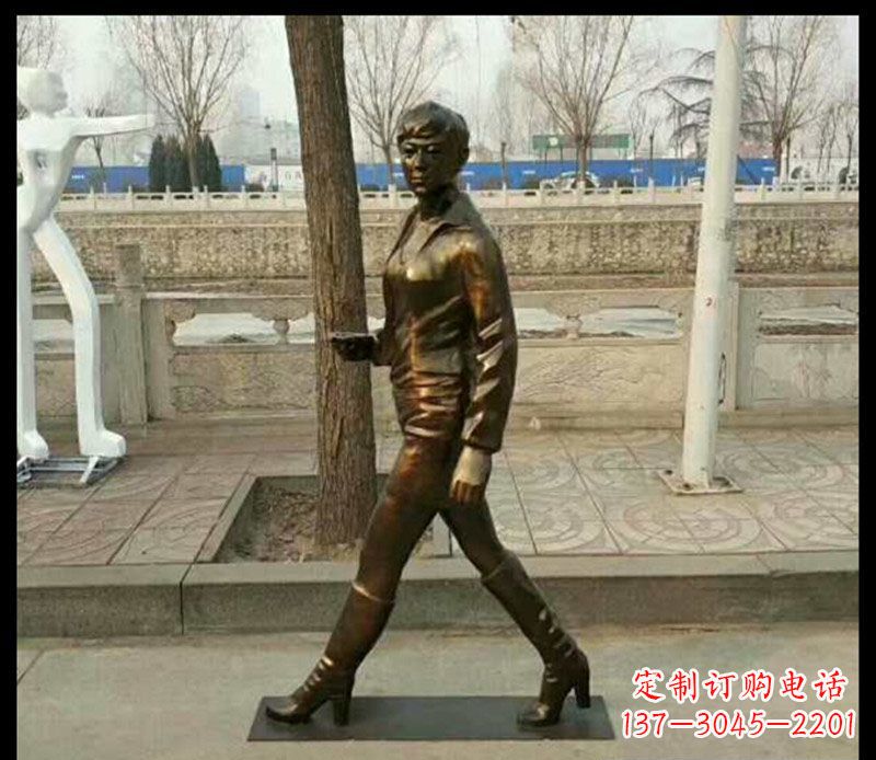 合肥中领雕塑为您打造优雅铜女孩雕像