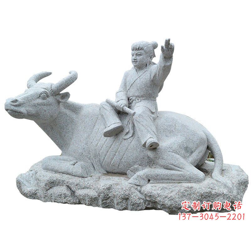 合肥牧童牛石雕塑,实现公园优雅美观