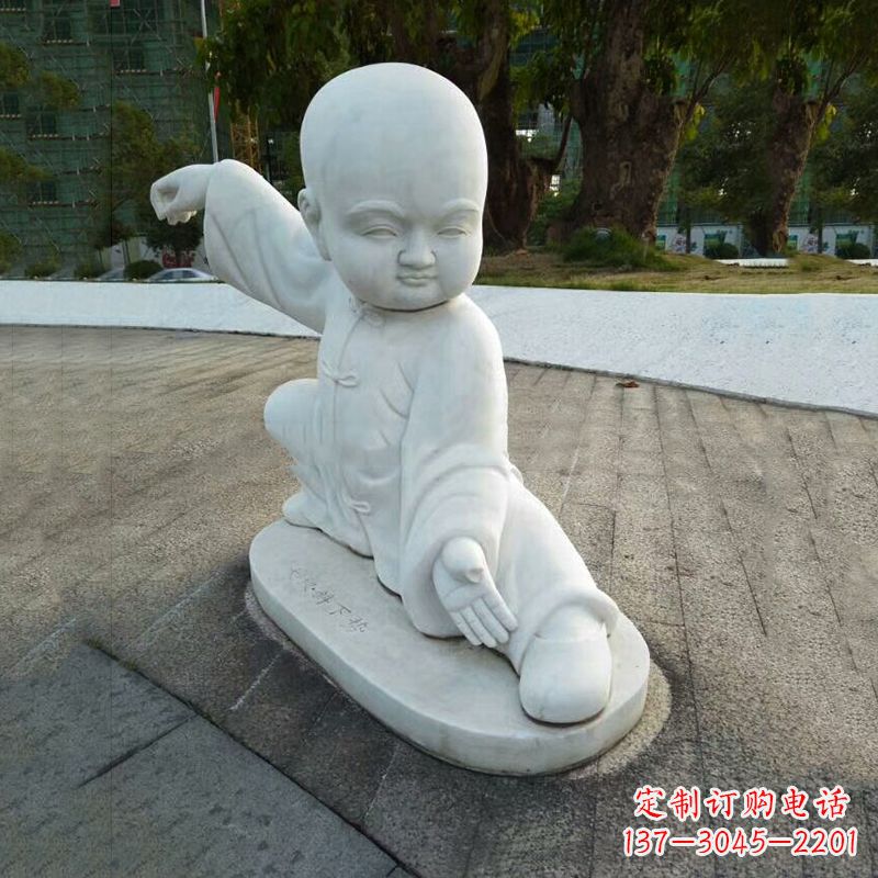 合肥瑞士艺术家精美制作的和尚汉白玉石雕塑