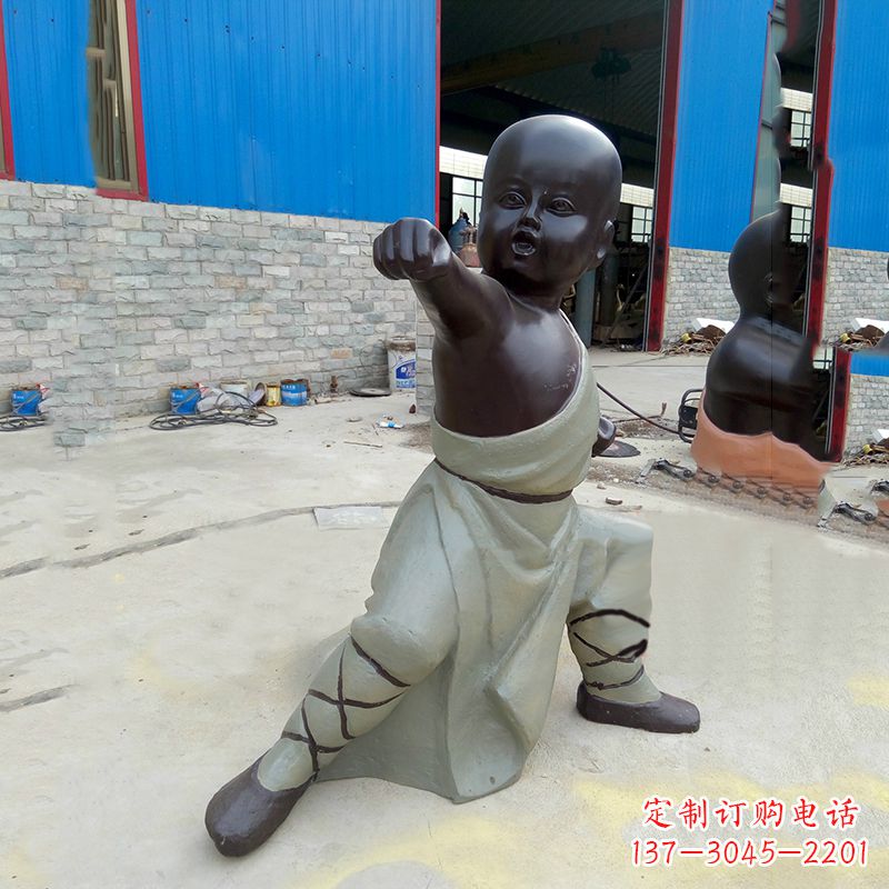 合肥精致和尚铜雕塑