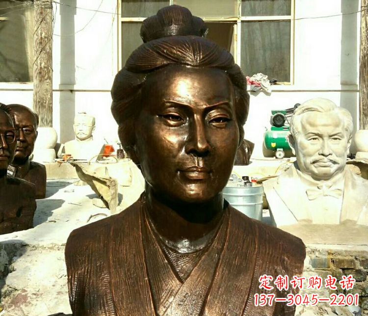 合肥传承经典,精美雕塑李清照胸像铜雕
