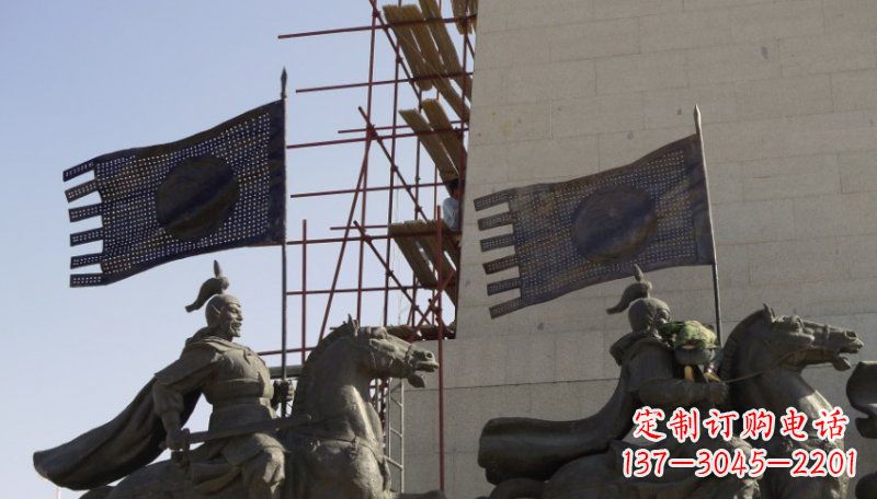 合肥古代将军景区铜雕
