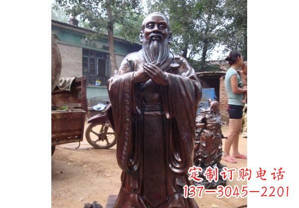 合肥人物雕塑精美玻璃钢仿铜雕塑——孔子系列