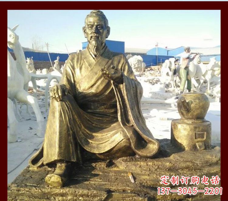 合肥张仲景雕塑——杰出古代名人熬中药的传奇